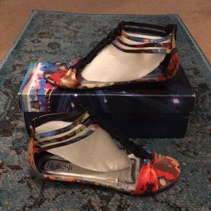 Floral Print Sandals